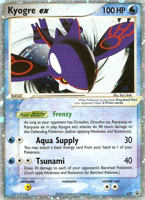 Kyogre ex 37 card from Nintendo Black Star Promos