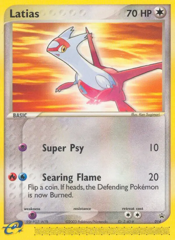 Latias 14 card from Nintendo Black Star Promos