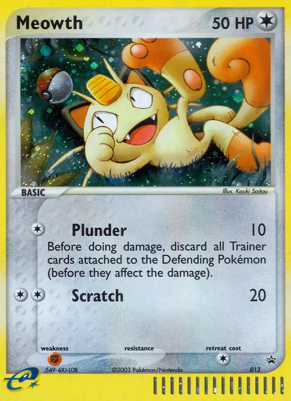Meowth 13 card from Nintendo Black Star Promos