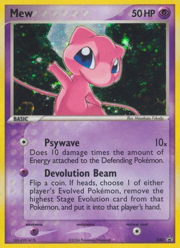 Mew 40 — Nintendo Black Star Promos 40, Holofoil finish