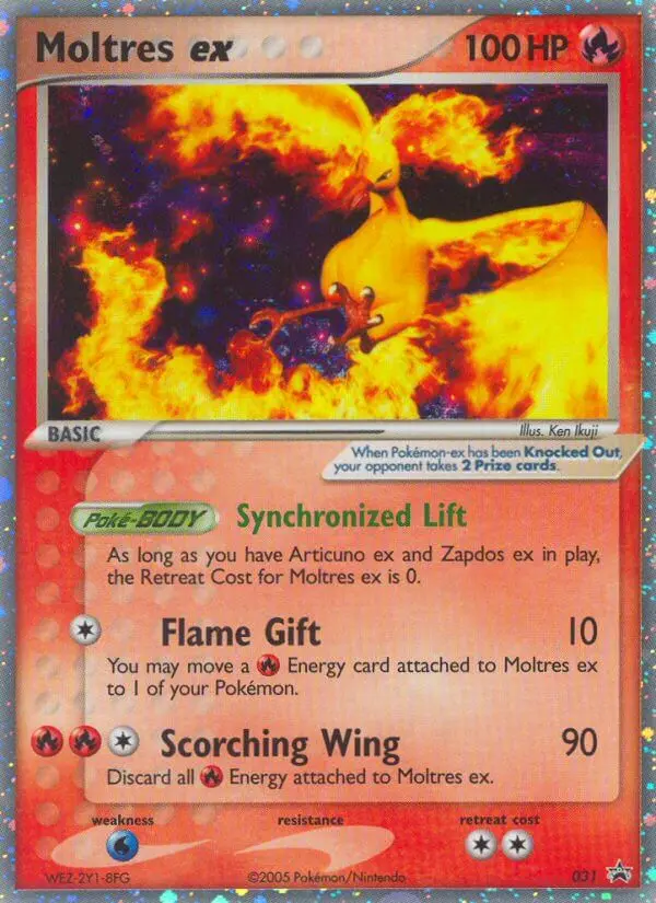 Moltres ex 31 card from Nintendo Black Star Promos