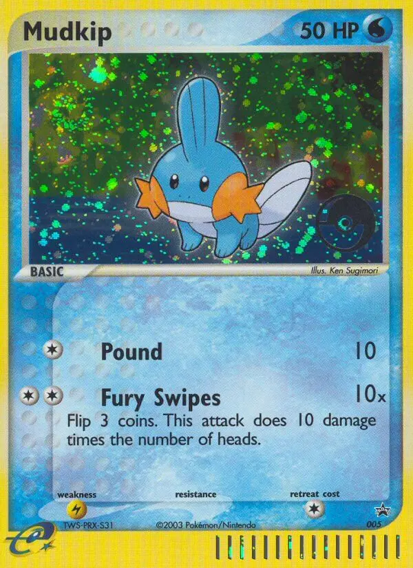 Mudkip 5 card from Nintendo Black Star Promos