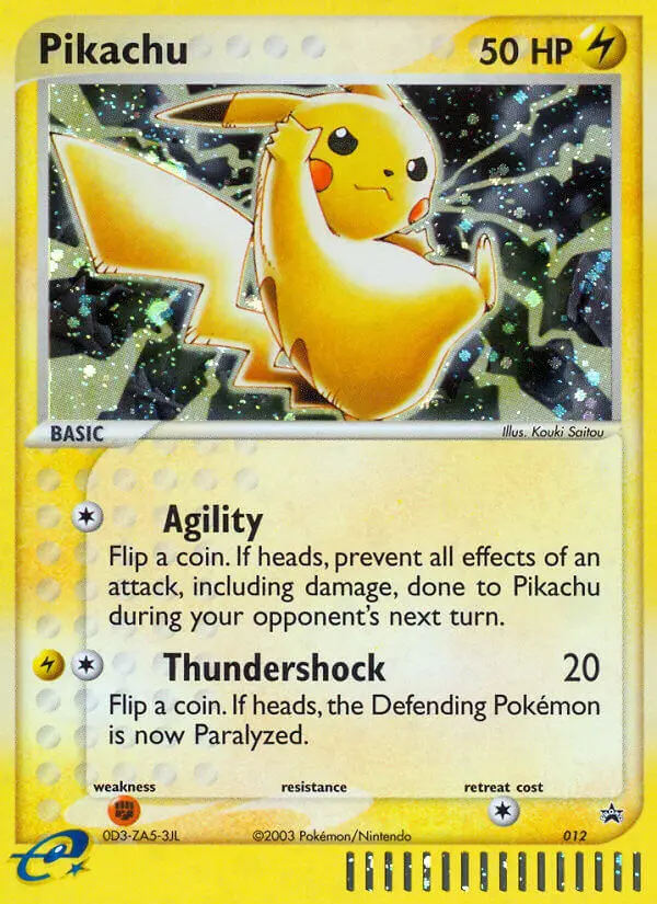 Pikachu 12 card from Nintendo Black Star Promos