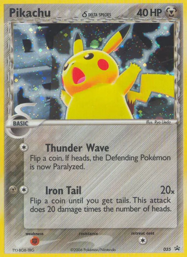 Pikachu δ 35 card from Nintendo Black Star Promos