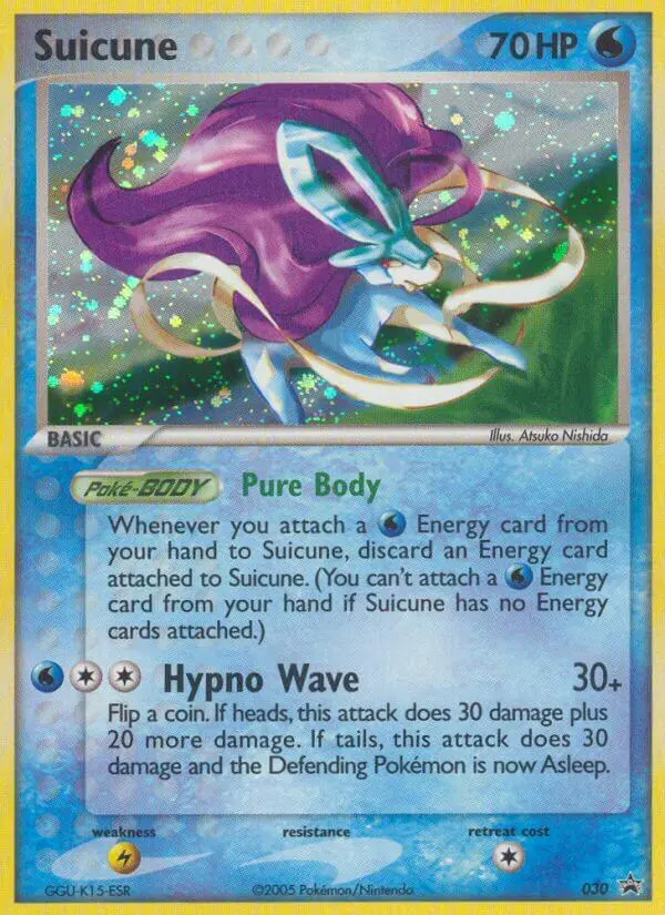 Suicune 30 card from Nintendo Black Star Promos