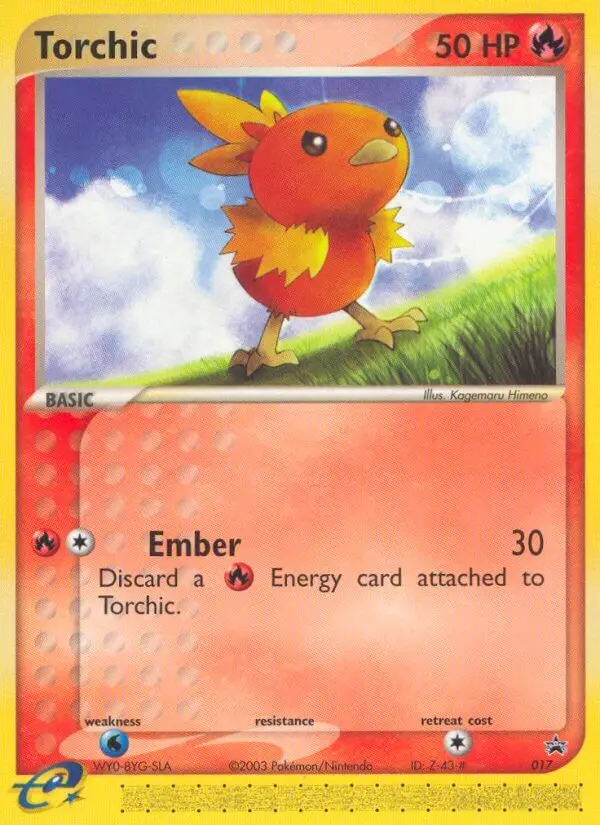 Torchic 17 card from Nintendo Black Star Promos