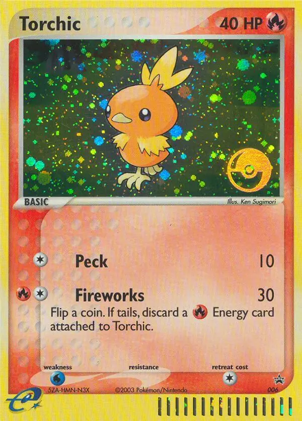 Torchic 6 card from Nintendo Black Star Promos