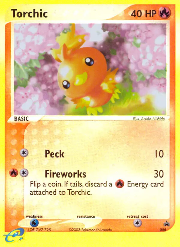 Torchic 8 card from Nintendo Black Star Promos
