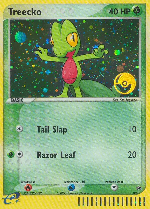 Treecko 7 card from Nintendo Black Star Promos