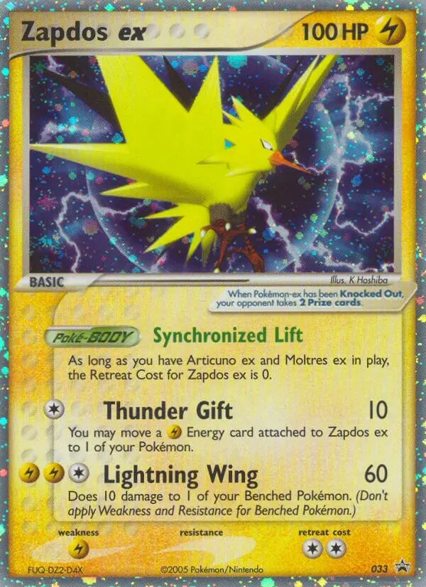 Zapdos ex 33 — Nintendo Black Star Promos 33, Holofoil finish