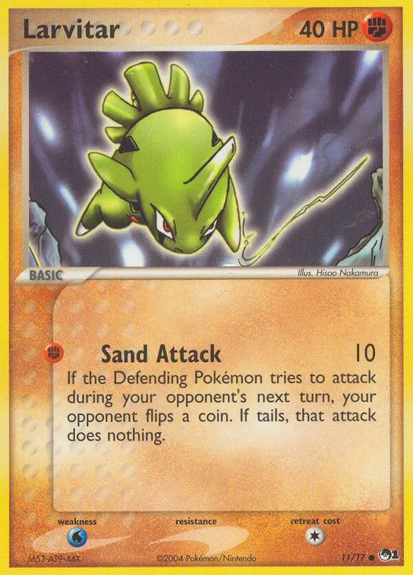 Larvitar 11 card from POP Series 1