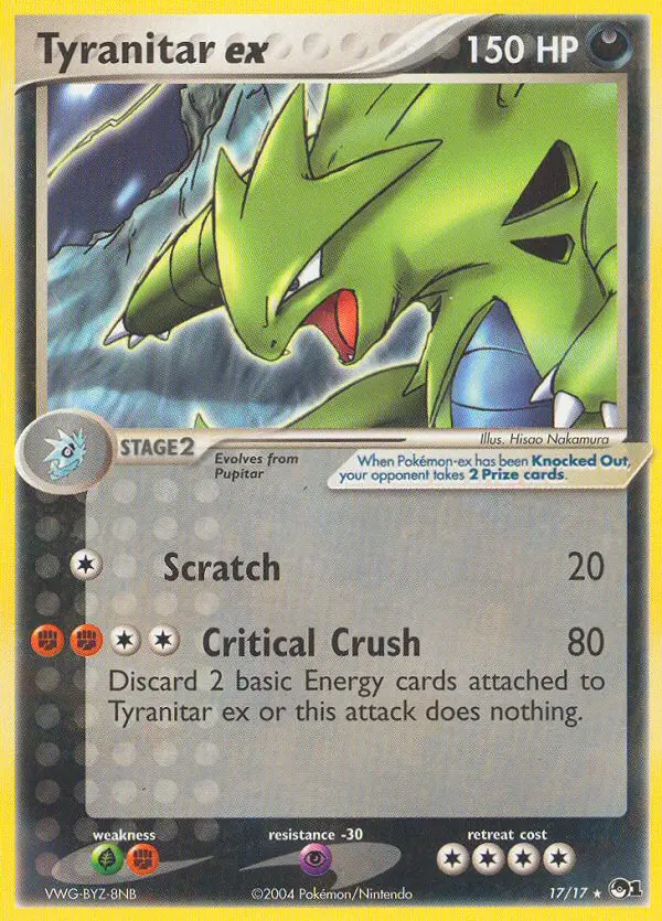Tyranitar ex 17 — the most expensive Hisao Nakamura card