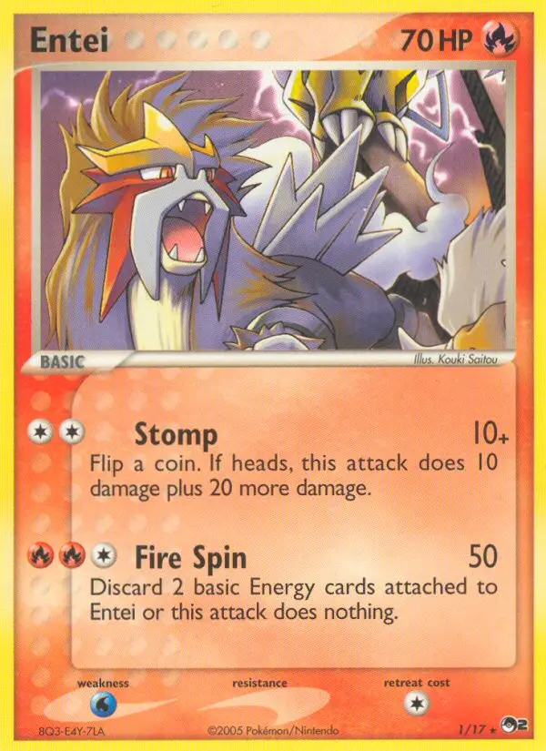 Entei 1 card from POP Series 2