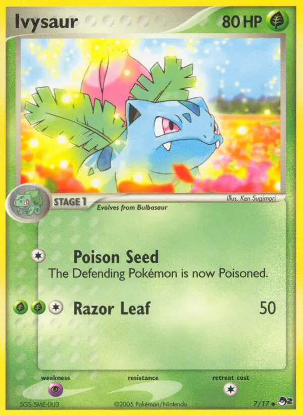 Ivysaur 7 card from POP Series 2