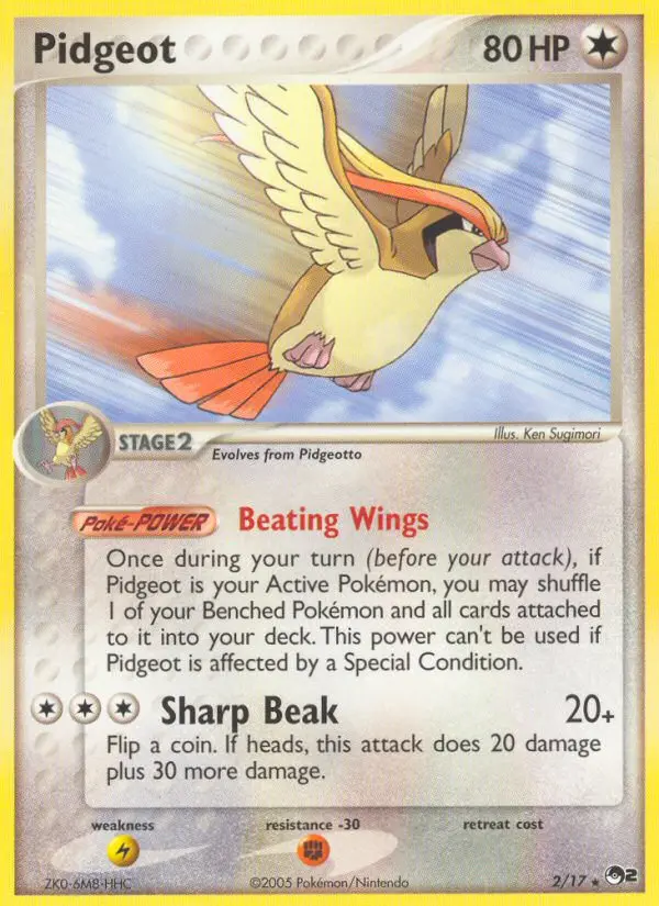 Pidgeot 2 — POP Series 2 2, Holofoil finish