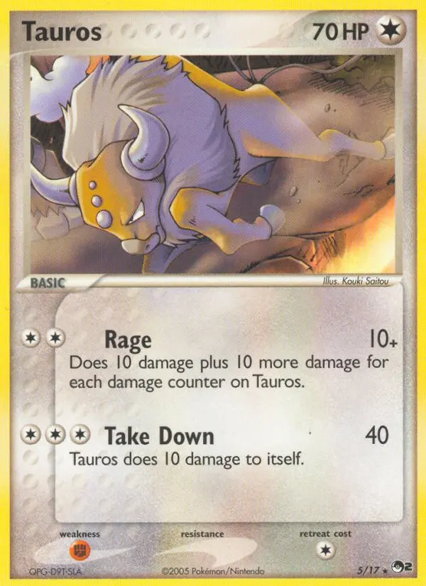 Tauros 5 card from POP Series 2