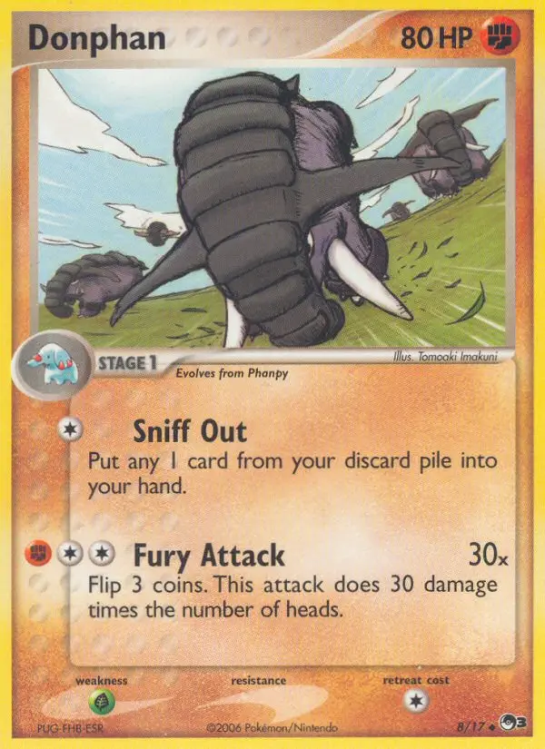Donphan 8 card from POP Series 3