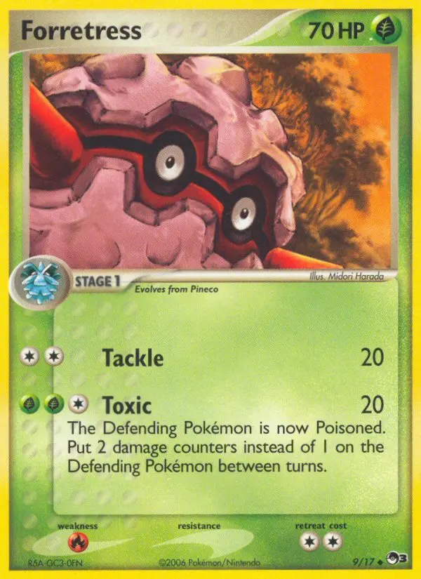 Forretress 9 card from POP Series 3