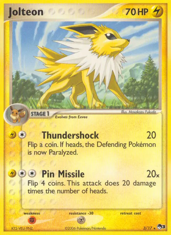 Jolteon 3 card from POP Series 3