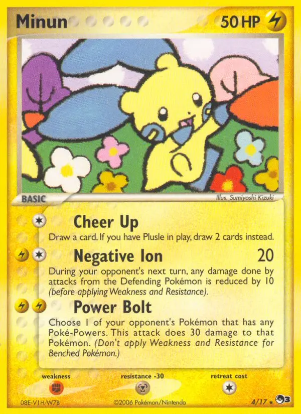 Minun 4 — POP Series 3 4, Holofoil finish