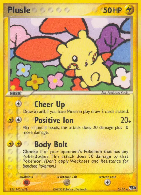 Plusle 5 card from POP Series 3