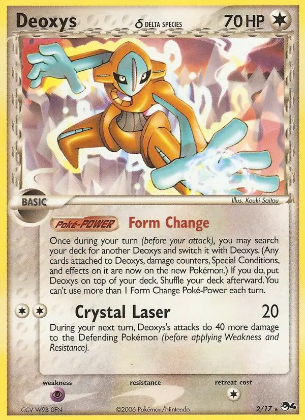 Deoxys δ 2 card from POP Series 4