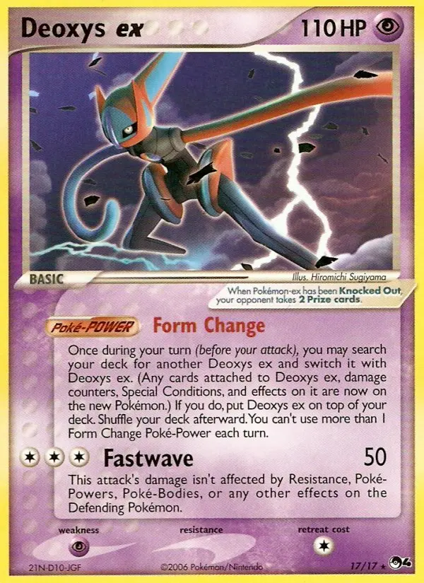 Deoxys ex 17 card from POP Series 4
