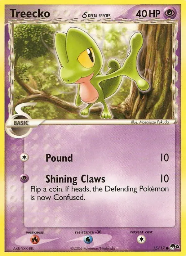 Treecko δ 15 — POP Series 4 15, Normal finish