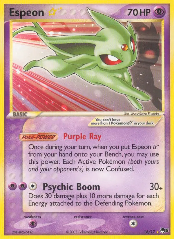 Espeon ★ 16 card from POP Series 5