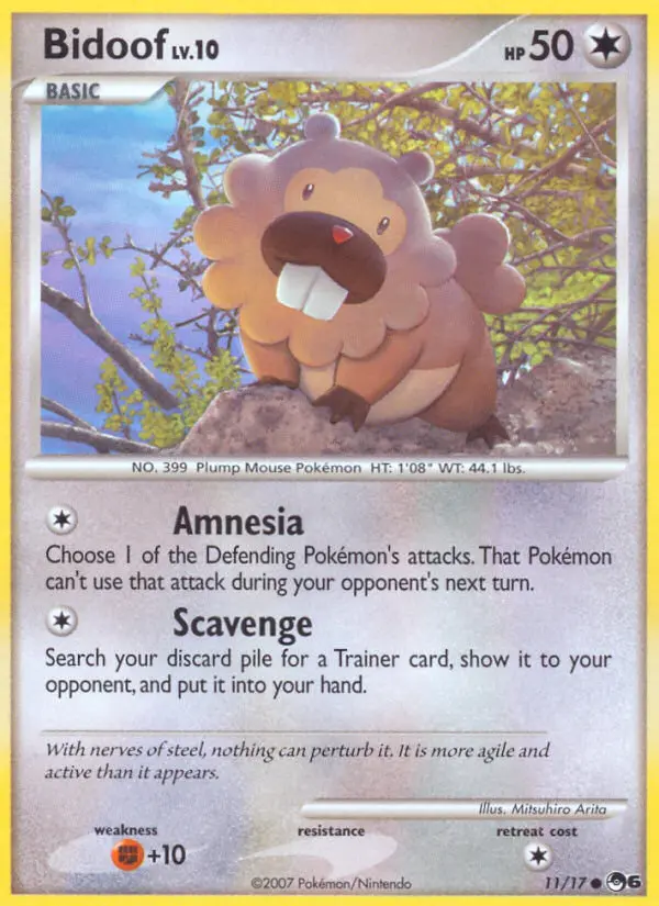 Bidoof 11 card from POP Series 6