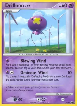 Drifloon 6 — shown as an example of the Reverse Holofoil finish