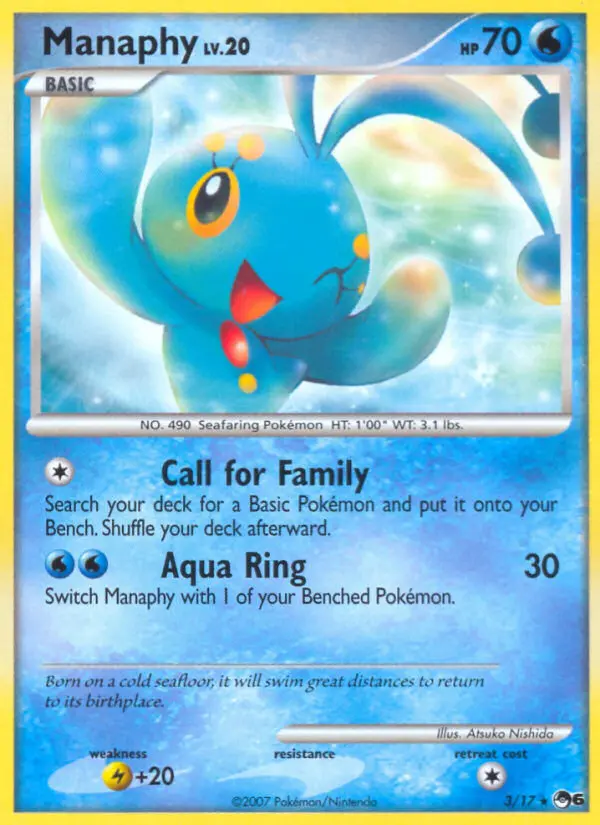 Manaphy 3 — POP Series 6 3, Holofoil finish