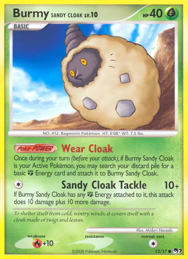 Burmy Sandy Cloak 12 card from POP Series 7