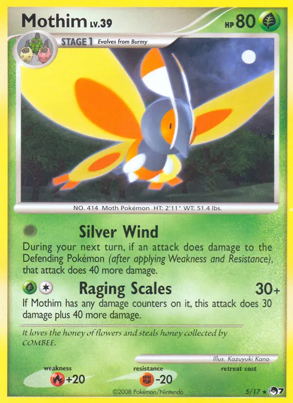 Mothim 5 card from POP Series 7