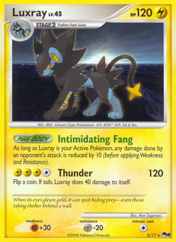 Luxray 3 — POP Series 8 3, Holofoil finish