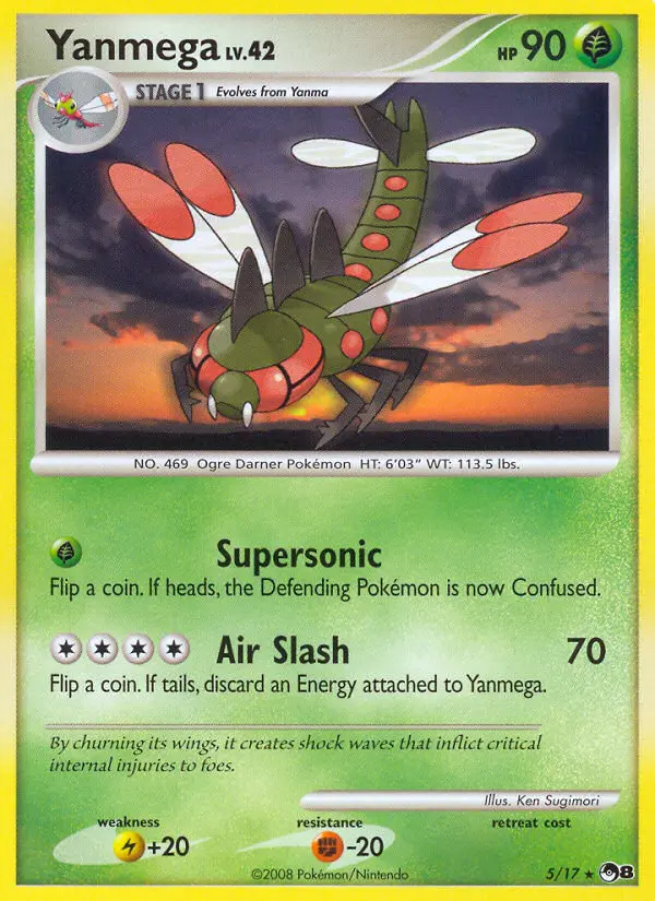 Yanmega 5 card from POP Series 8