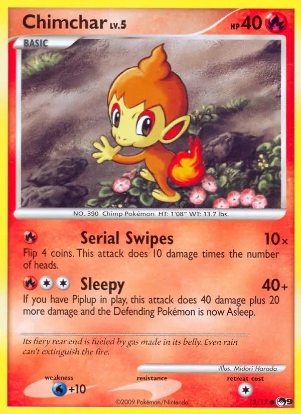 Chimchar 13 card from POP Series 9