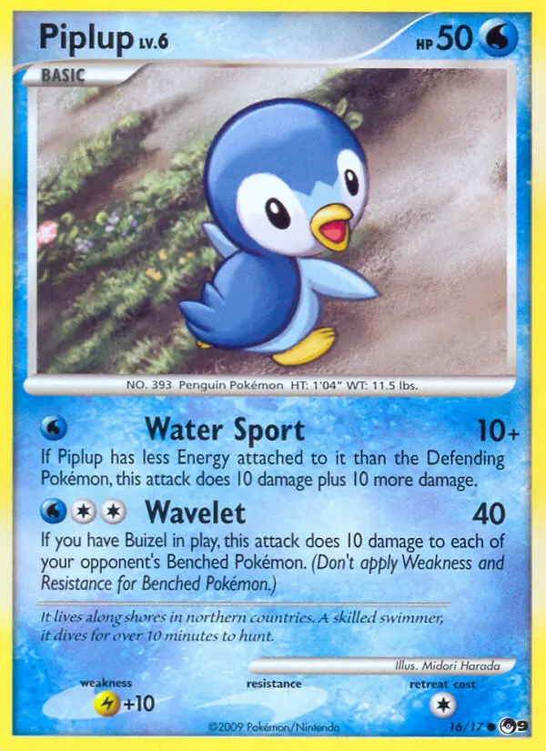 Piplup 16 card from POP Series 9