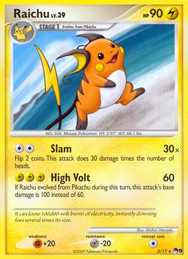 Raichu 3 card from POP Series 9
