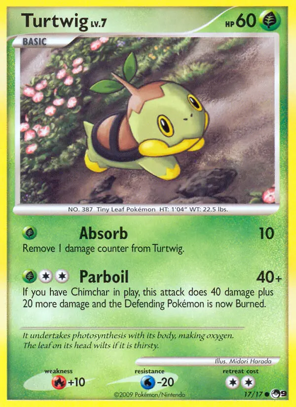 Turtwig 17 card from POP Series 9