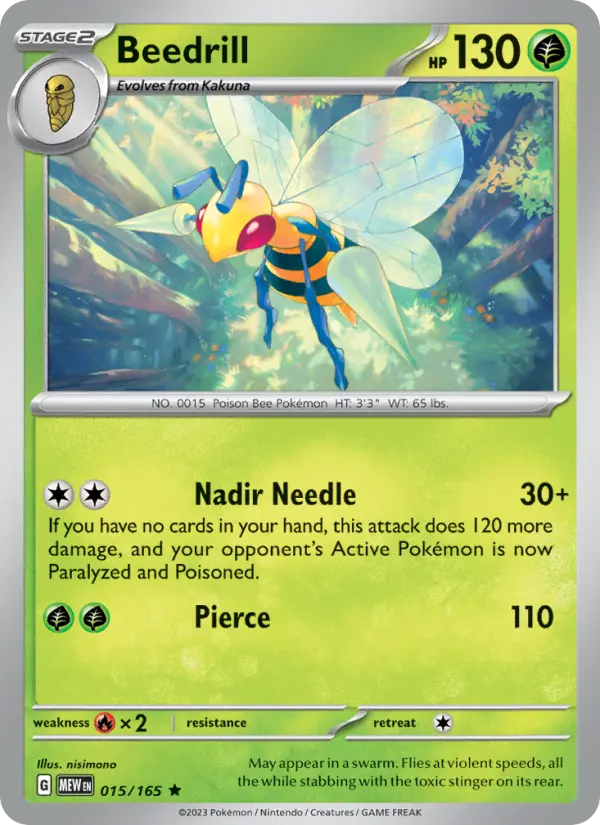 Beedrill 15 — 151 15, Holofoil finish