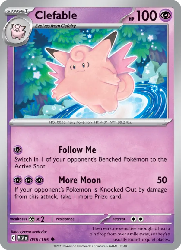 Clefable 36 — 151 36, Normal finish