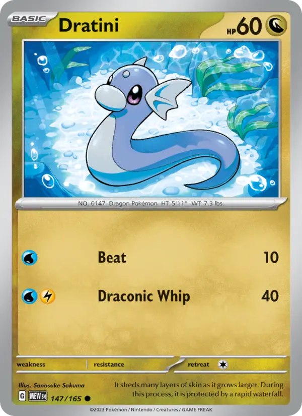 Dratini 147 card from 151