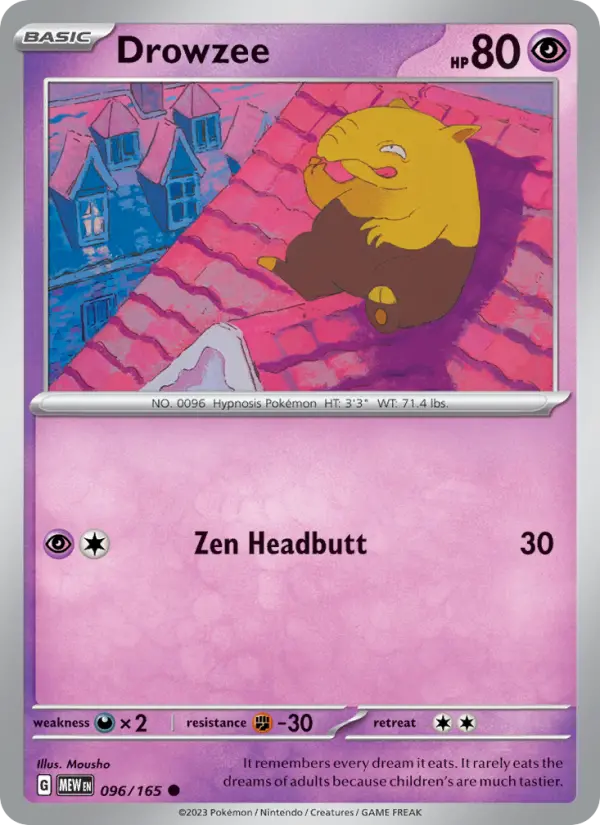 Drowzee 96 card from 151