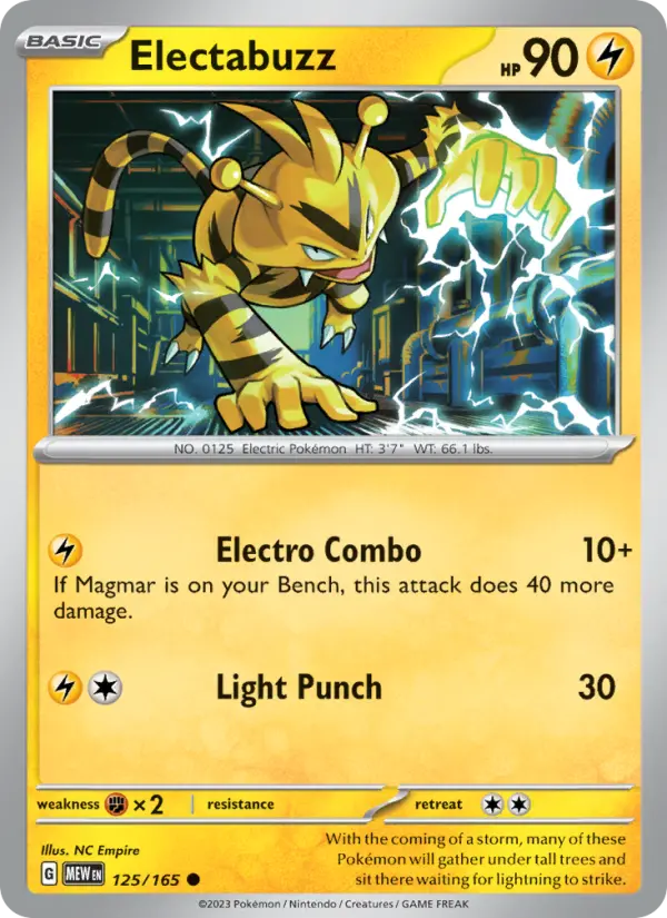 Electabuzz 125 card from 151