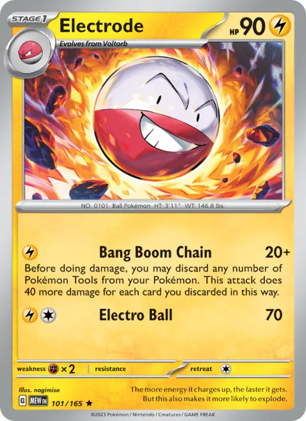 Electrode 101 card from 151