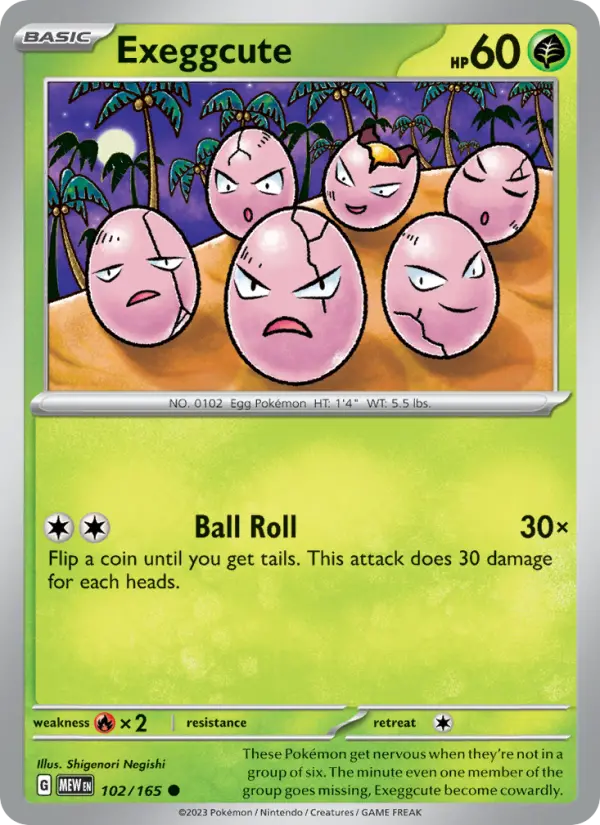 Exeggcute 102 — 151 102, Normal finish