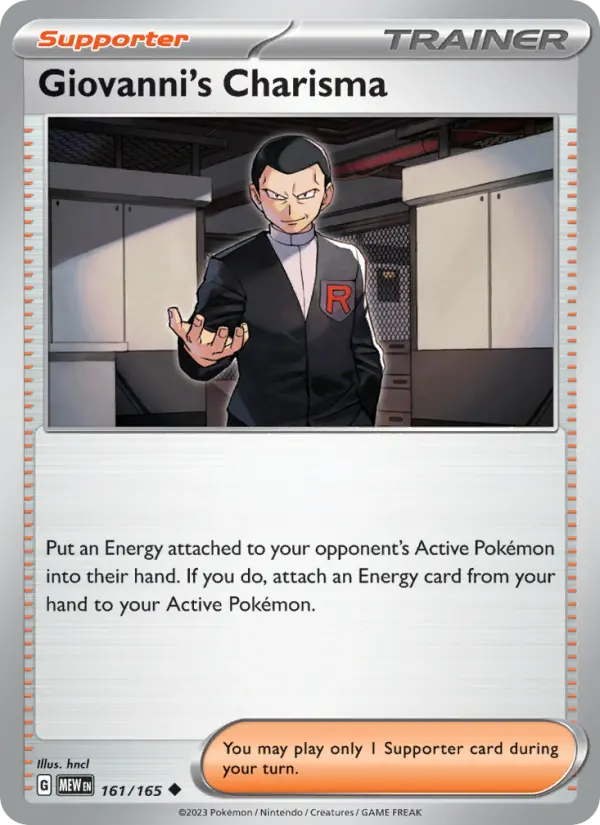 Giovanni's Charisma 161 card from 151