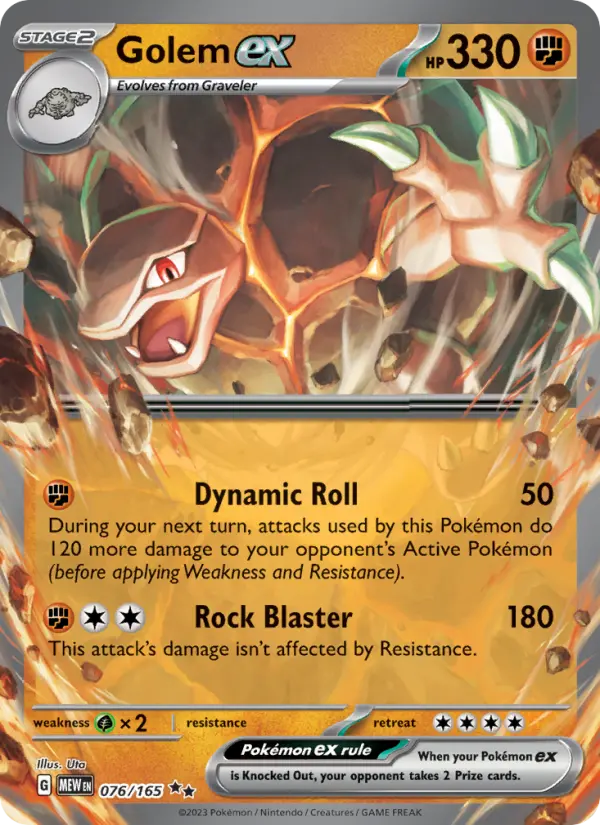 Golem ex 76 card from 151