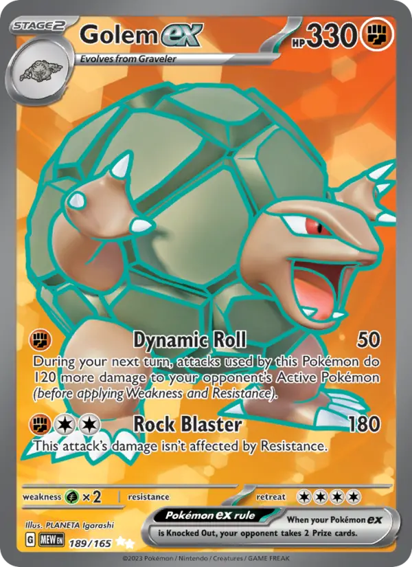 Golem ex 189 — 151 189, Holofoil finish